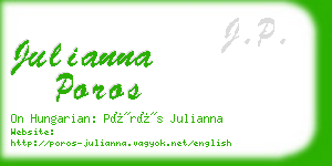 julianna poros business card